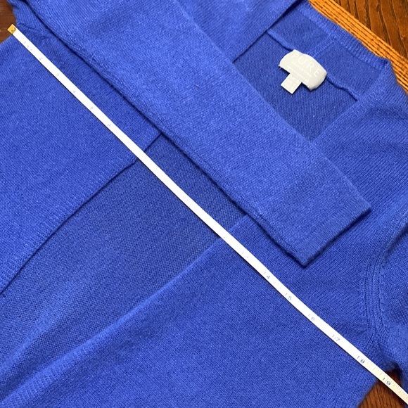 PURE Collection Cashmere Swing Open Cardigan in Blue Long Sleeve Women’s sz S - Picture 6 of 10
